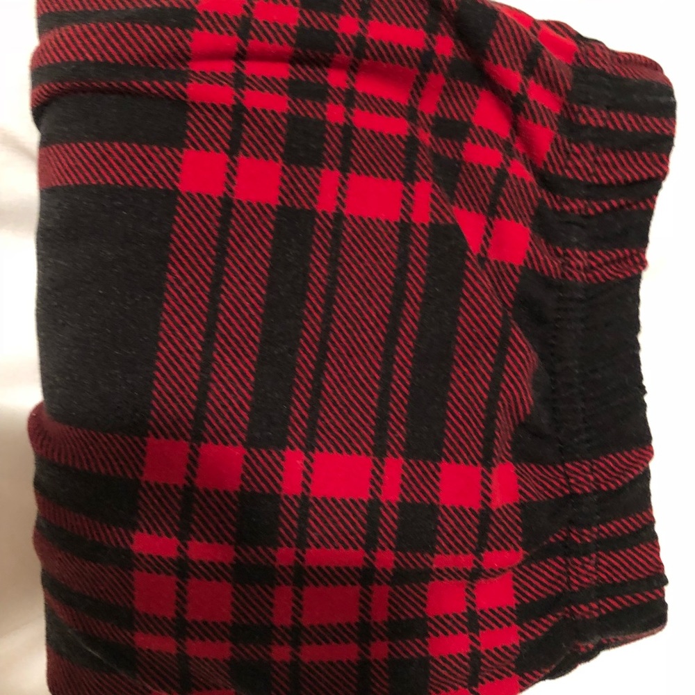 Tartan red leggings